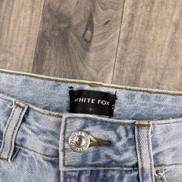 White Fox boutique raw hem denim jean skirt - Picture 4 of 7